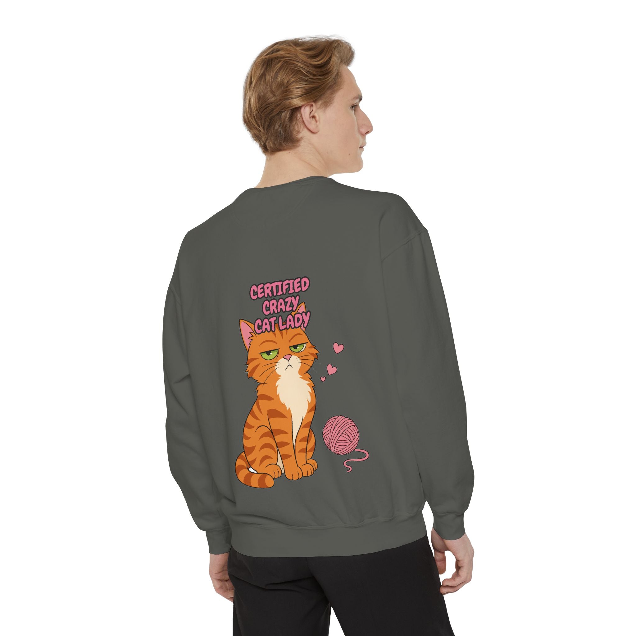 Certified Crazy Cat Lady Shirt, Orange Cat Mom Tee, Ginger Cat Lover Gift, Funny Cat Owner Sweatshirt