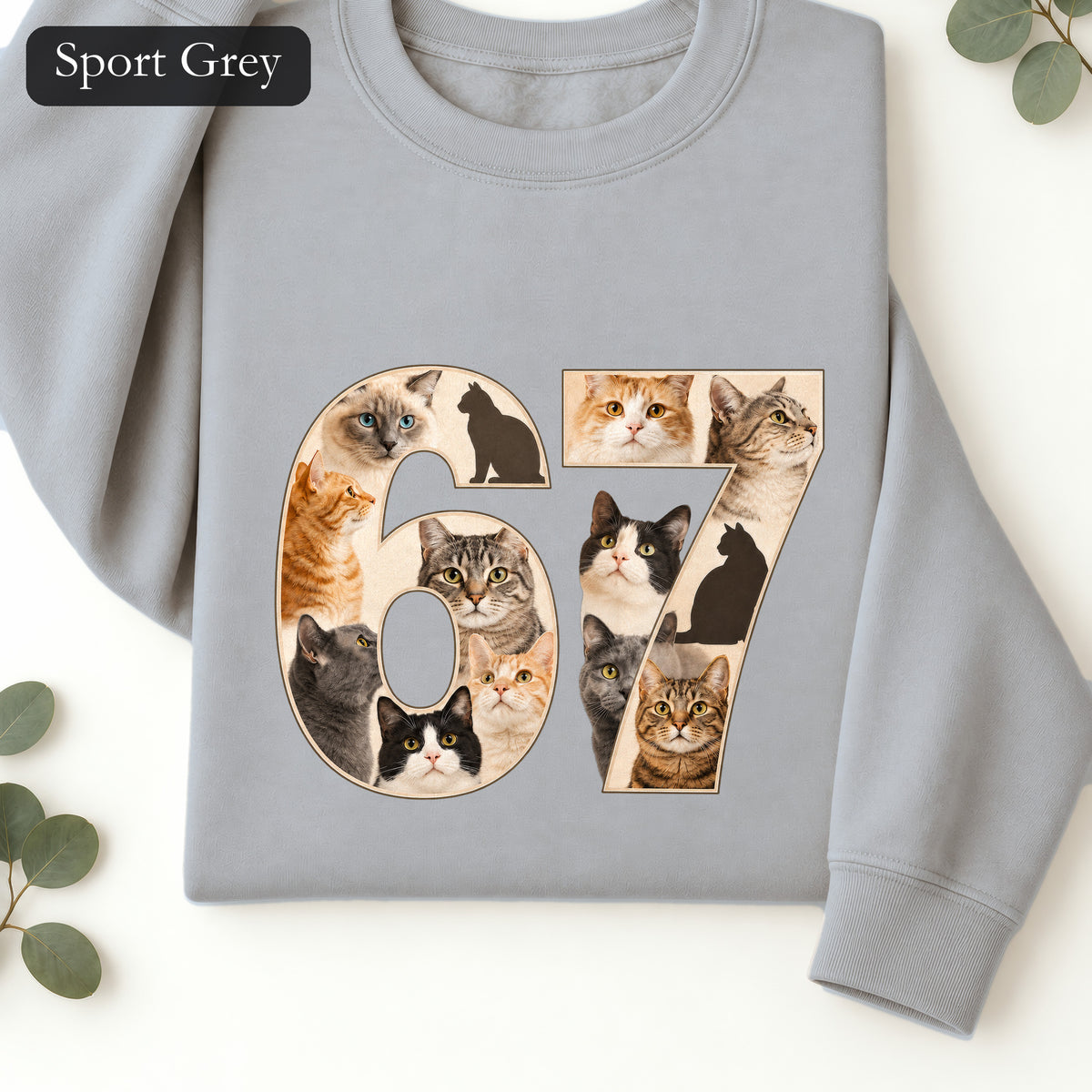 67 Cats Shirt, Funny 67 Meme Cat Tee, Trendy Cat Number Gift, Cat Lover Sweatshirt