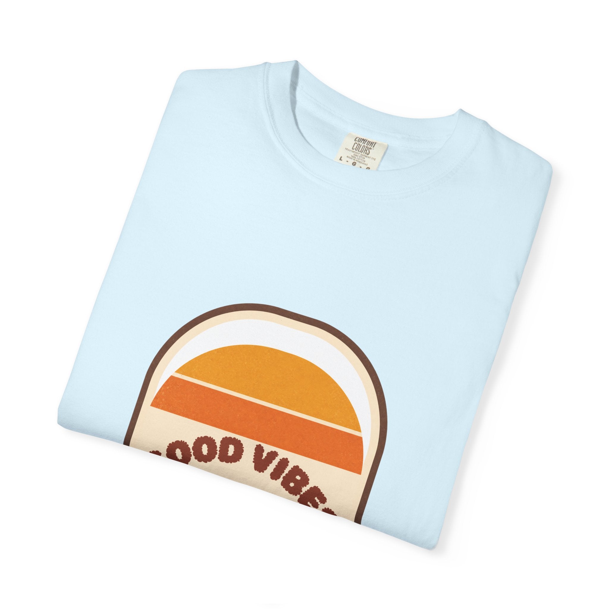 Good Vibes Retro Sunset Shirt, 70s Aesthetic Tee, Vintage Sunset Stripes Gift, Groovy Summer Sweatshirt