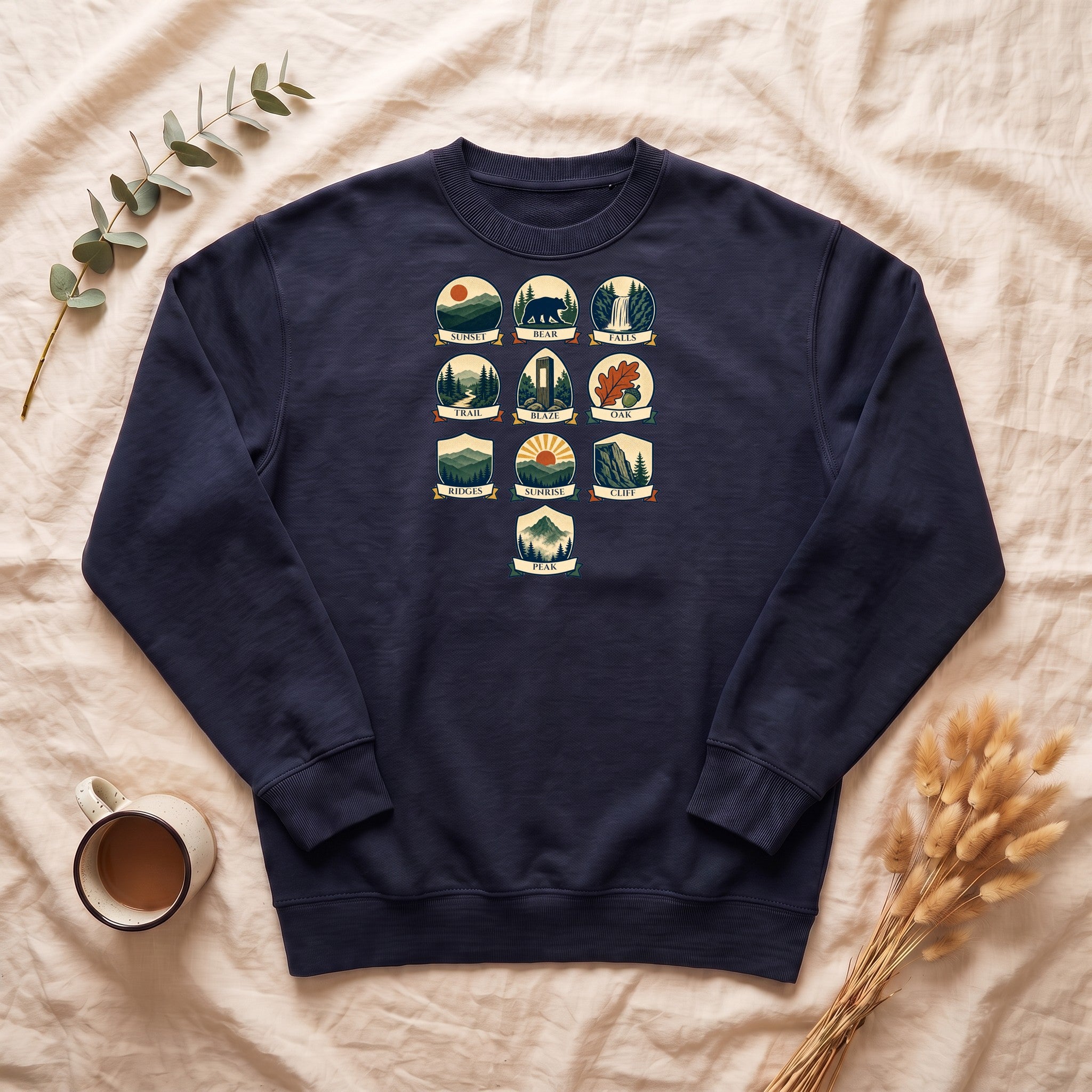 Appalachian Trail Shirt, Hiking Badge Tee, AT Thru Hiker Gift, Retro Adventure Nature Sweatshirt