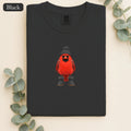 Red Cardinal Bird Wearing Beanie and Boots Shirt | Winter Bird Tee