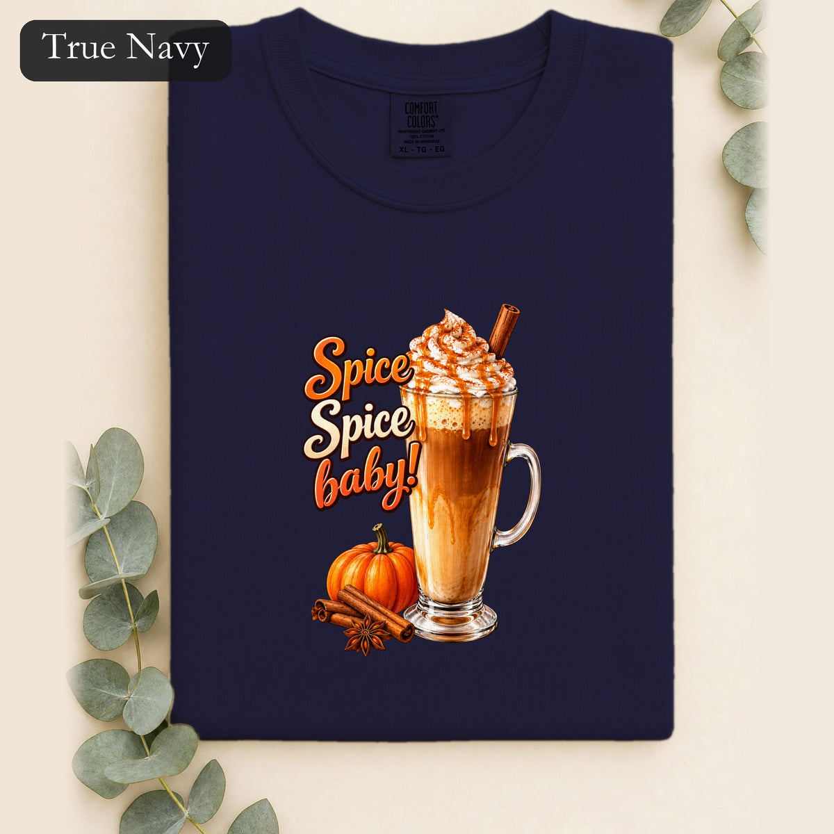 Spice Spice Baby Pumpkin Spice Latte Shirt | Fall Coffee Tee