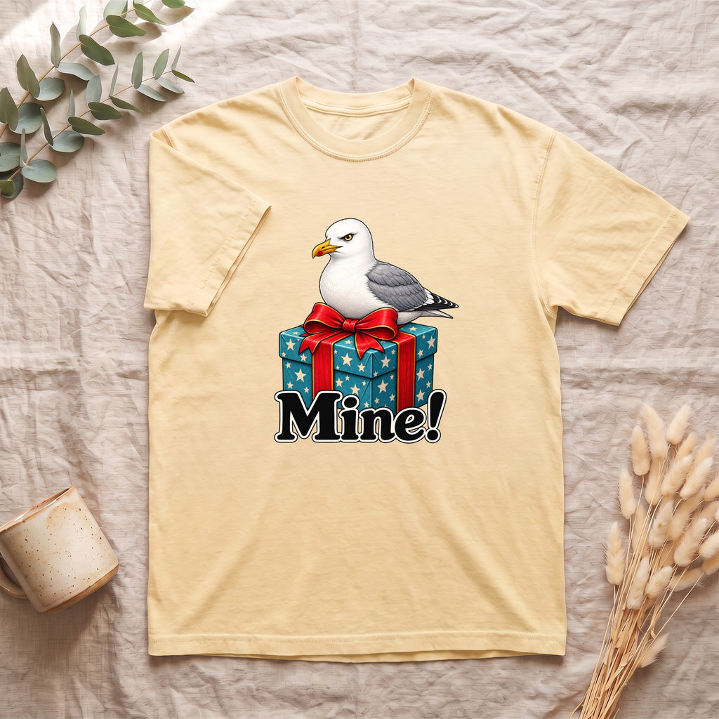 Seagull on Gift Box 'Mine!' Tee