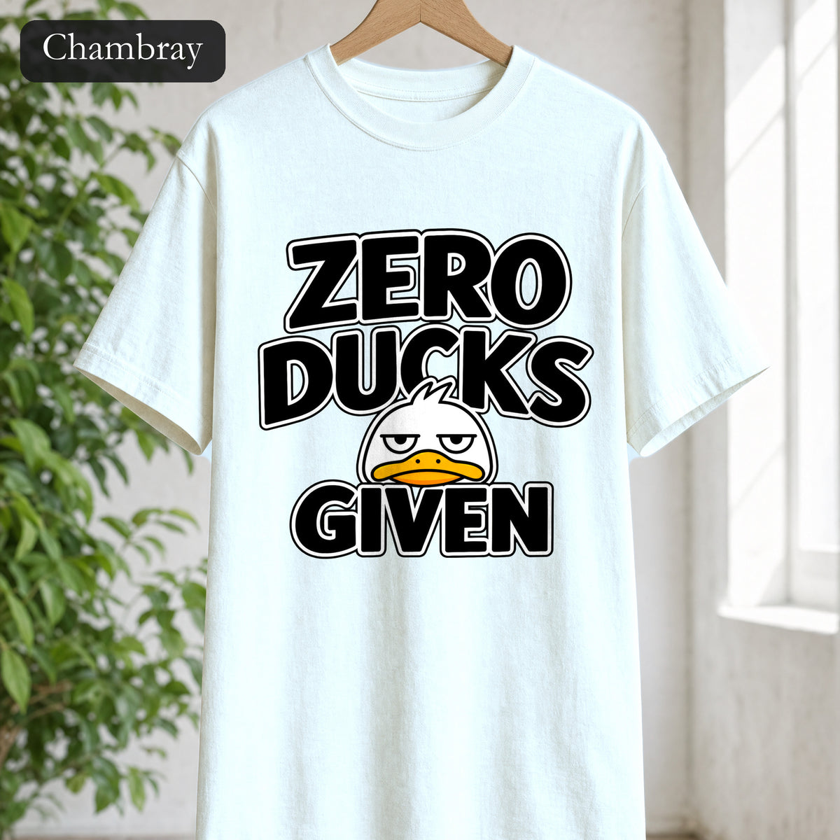 Zero Ducks Given shirt | Funny duck illustration, sarcastic slogan