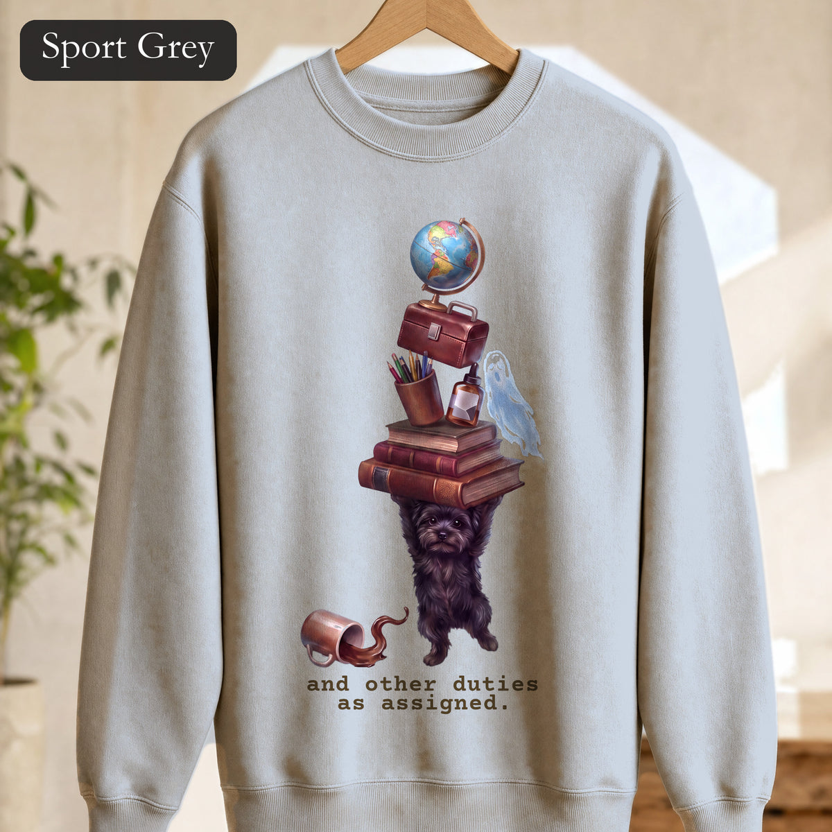 And Other Duties As Assigned Sweatshirt, Funny Paraprofessional Crewneck, School Staff Dog Sweatshirt, Teacher and Teacher Aide Gift