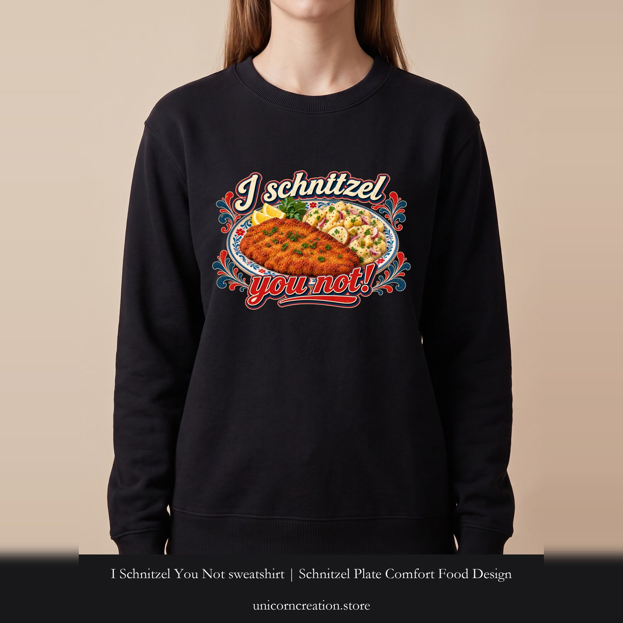 I Schnitzel You Not sweatshirt | Schnitzel Plate Comfort Food Design