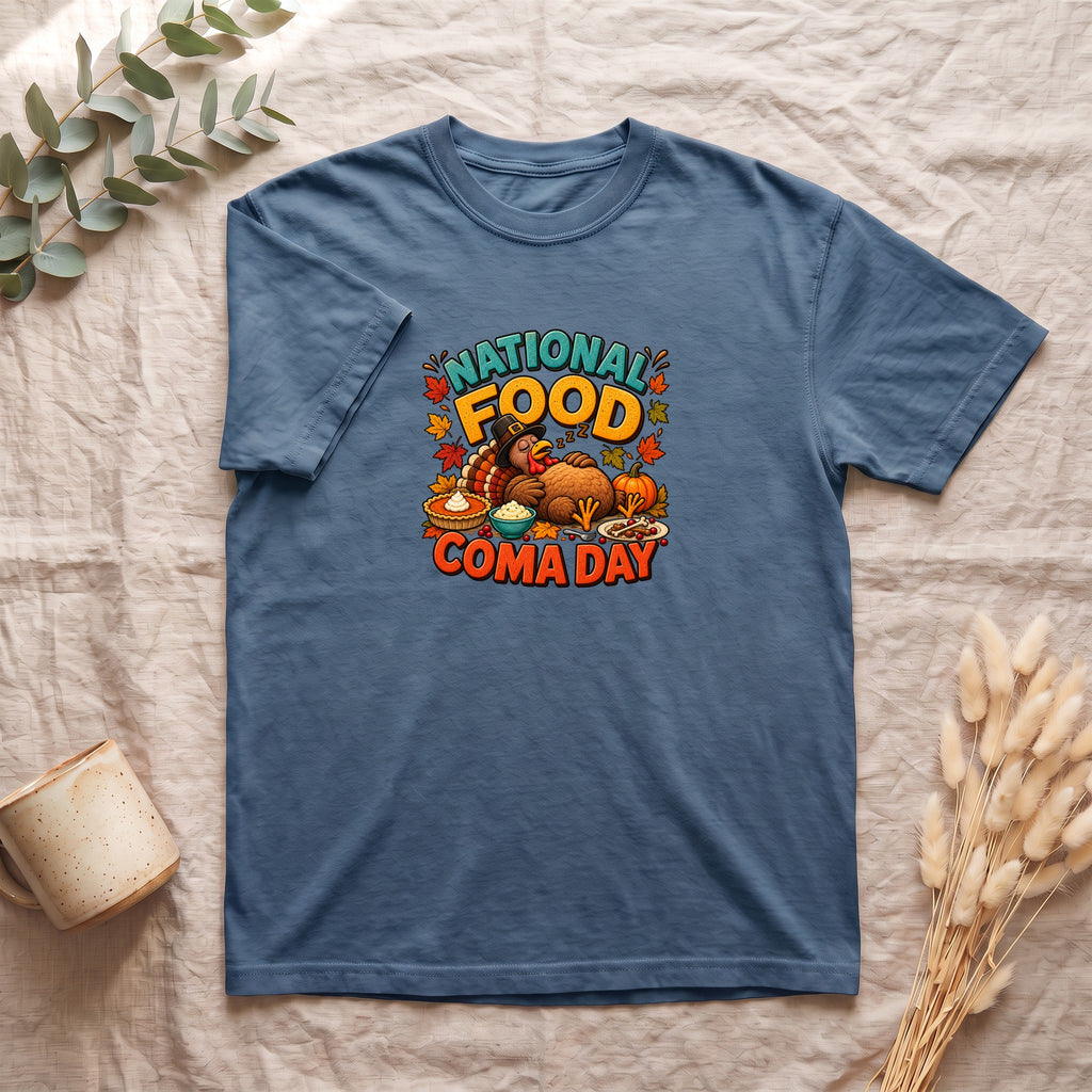 National Food Coma Day Shirt | Thanksgiving Turkey Pumpkin Feast