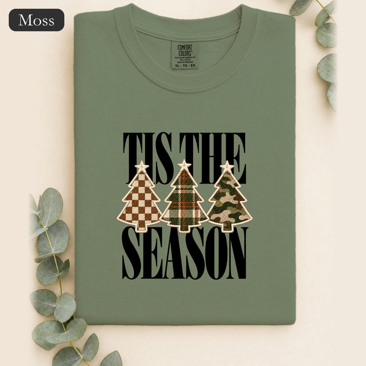 Plaid Woodland Christmas Trees Shirt | Holiday Tree Trio Tee