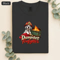 Dumpster Firefighter Shirt | Dalmatian Fire Helmet, Burning Dumpster Graphic