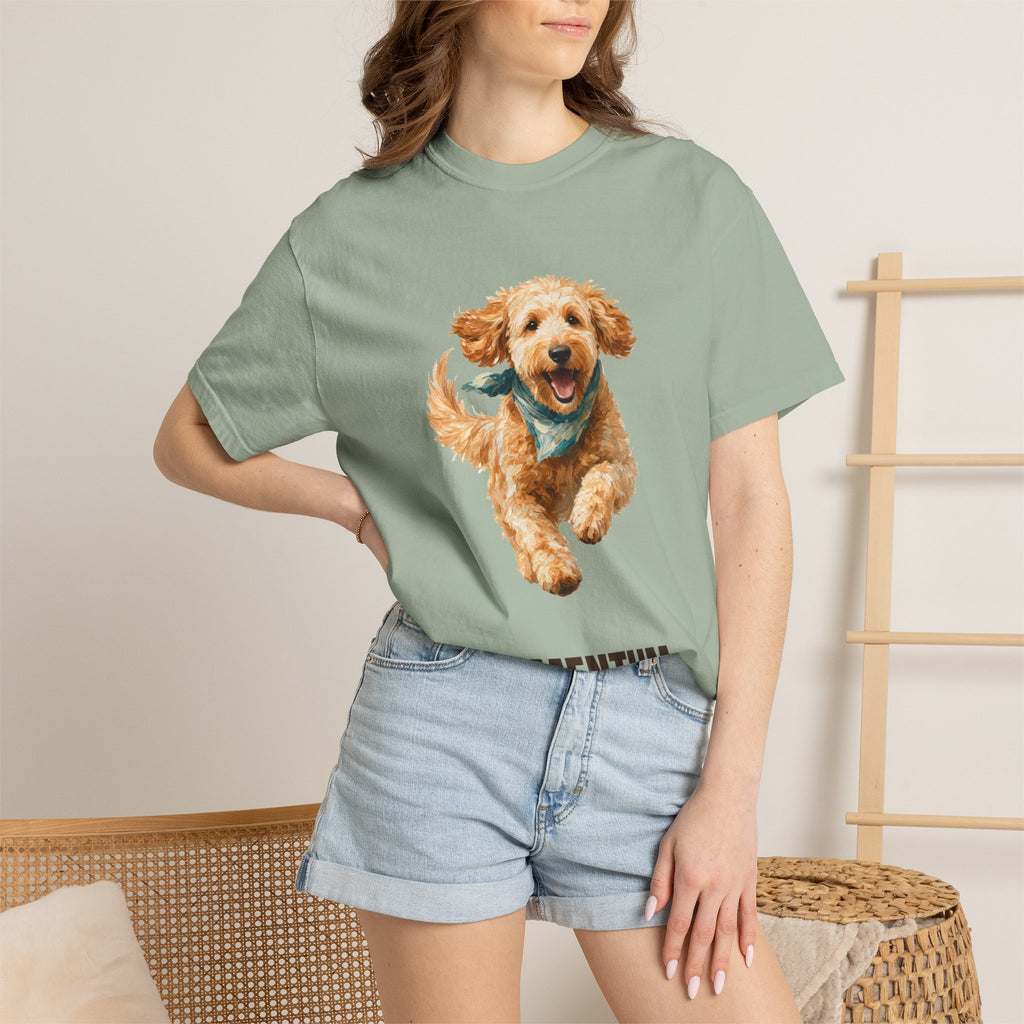 Momentum Goldendoodle Shirt, Running Doodle Dog Tee, Funny Doodle Dog Mom Gift, Painterly Dog Lover Sweatshirt