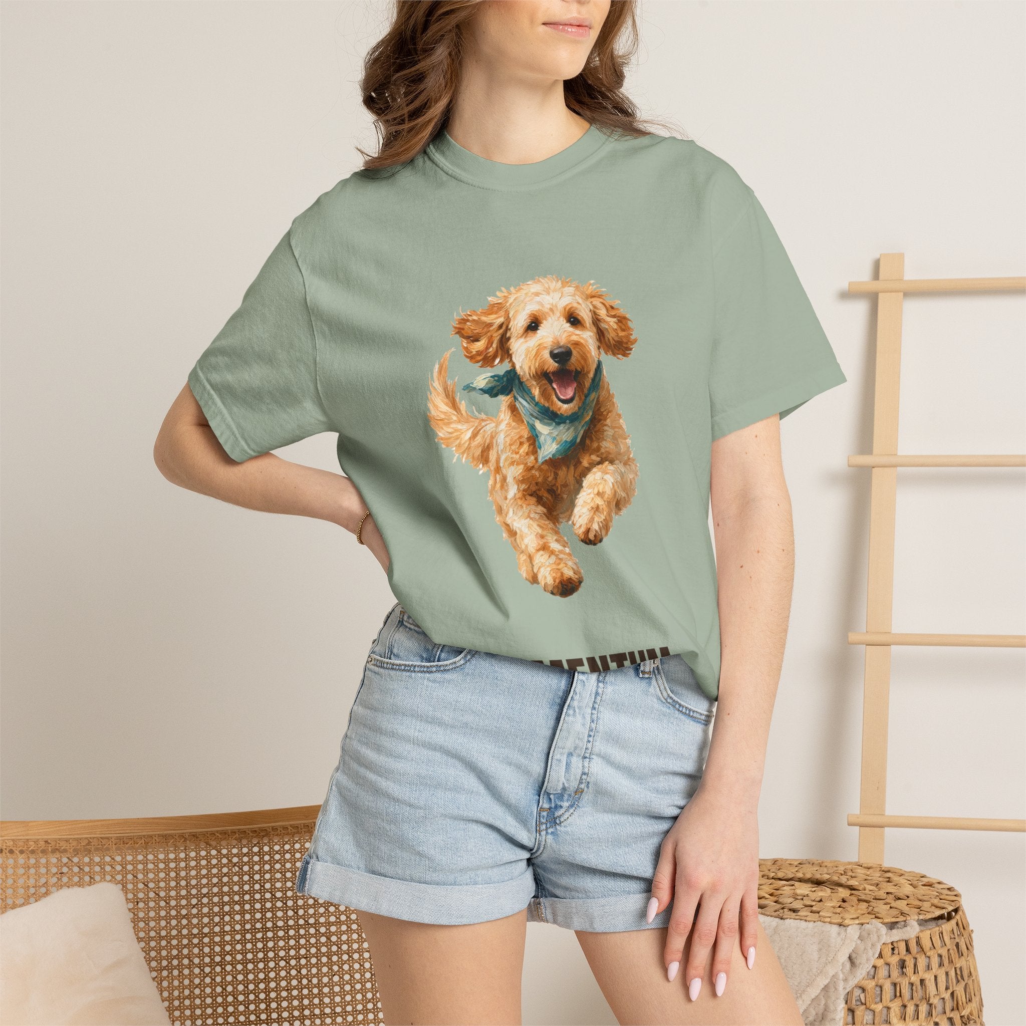 Momentum Goldendoodle Shirt, Running Doodle Dog Tee, Funny Doodle Dog Mom Gift, Painterly Dog Lover Sweatshirt
