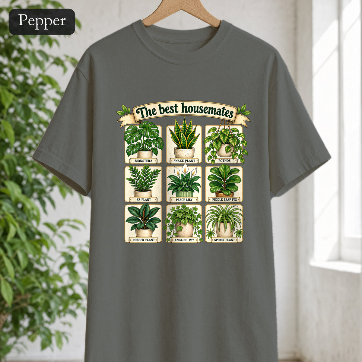The Best Housemates plant grid Shirt | Tee