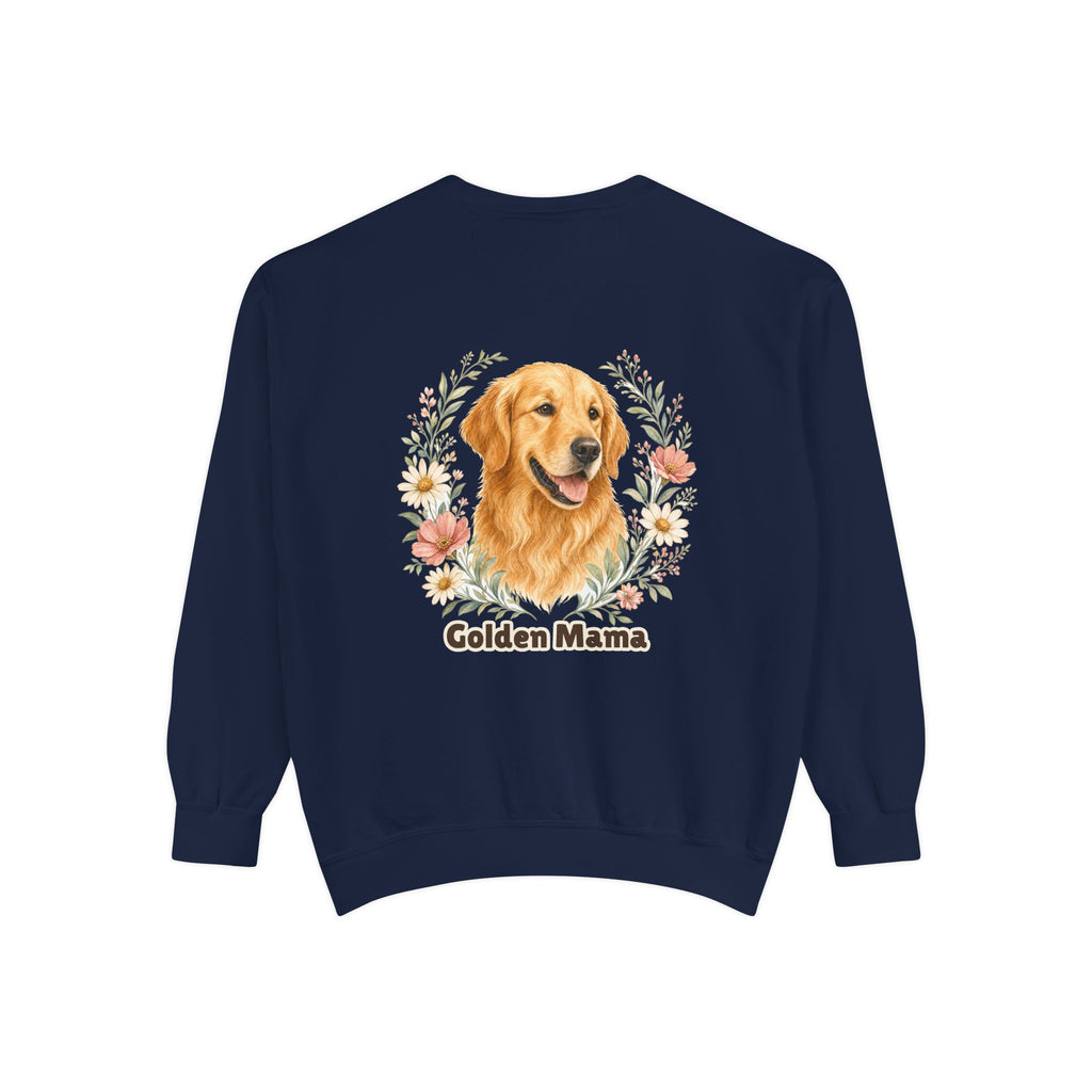 Golden Retriever Mom Shirt, Golden Mama Tee, Dog Mom Gift, Wildflower Dog Lover Sweatshirt, Cute Dog Owner Gift