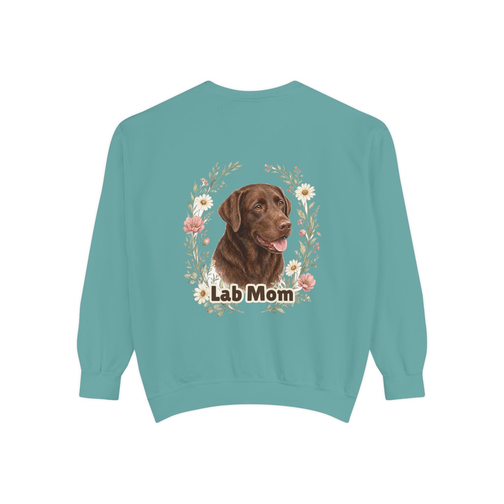 Chocolate Lab Mom Shirt, Labrador Mom Tee, Dog Mom Gift, Wildflower Dog Lover Sweatshirt, Cute Dog Owner Gift