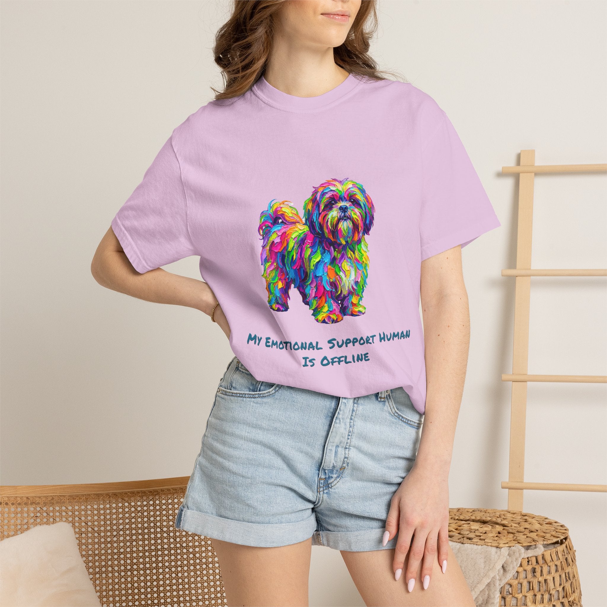 Emotional Support Dog T-Shirt — My Emotional Support Human Is Offline