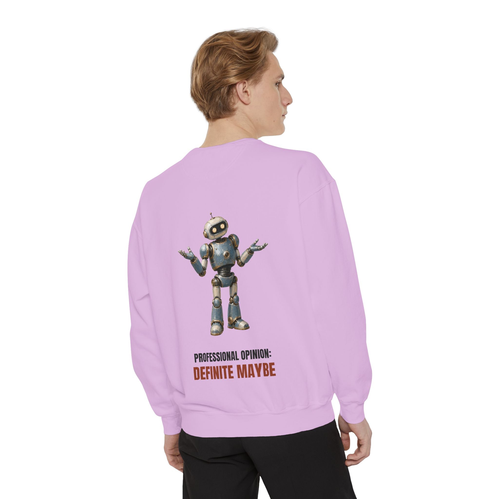 Professional Opinion Definite Maybe Shirt, Funny Robot Tech Tee, Engineer Programmer Gift, Sarcastic AI Sweatshirt