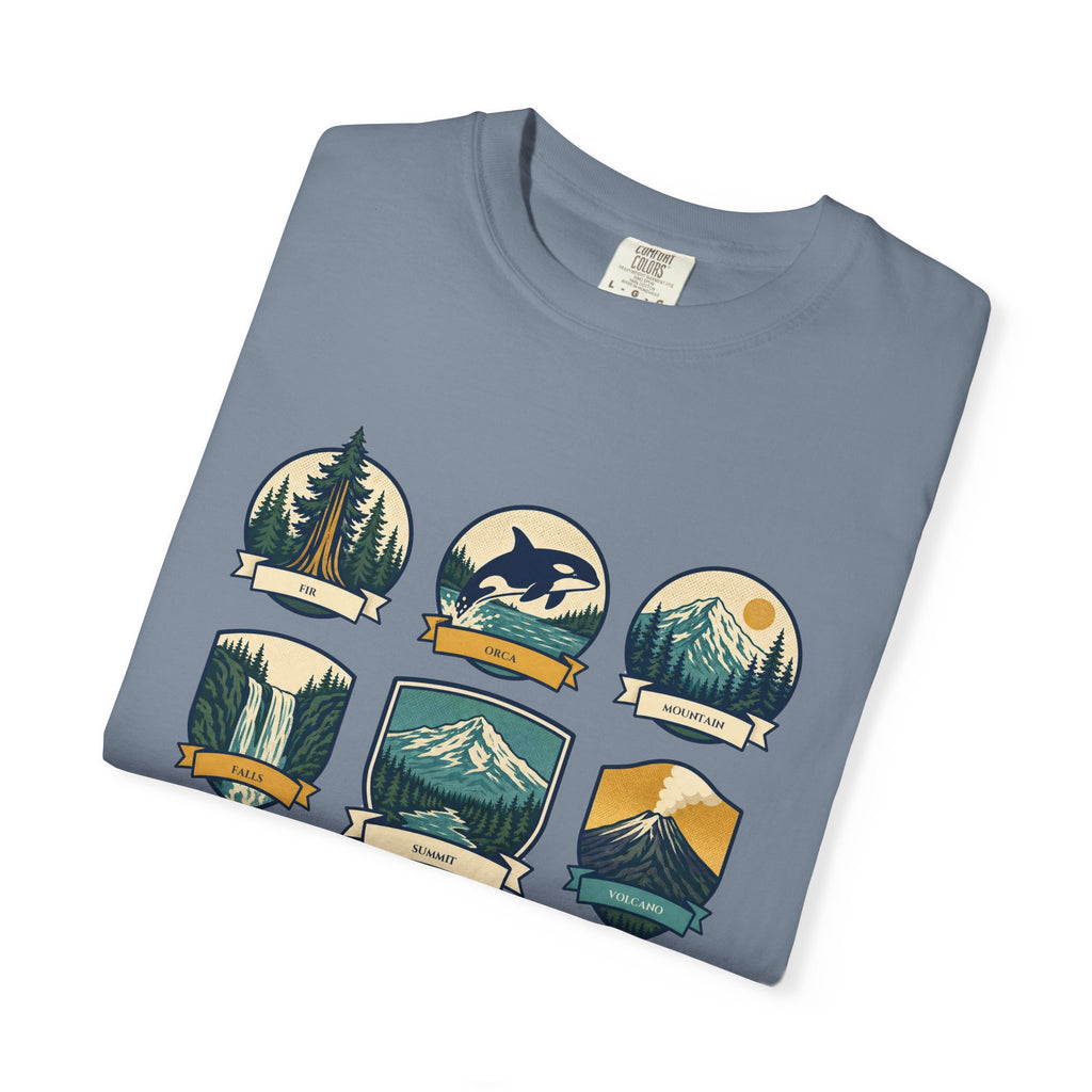 Pacific Northwest Shirt, PNW National Parks Badge Tee, Hiking Camping Gift, Retro Outdoor Adventure Sweatshirt