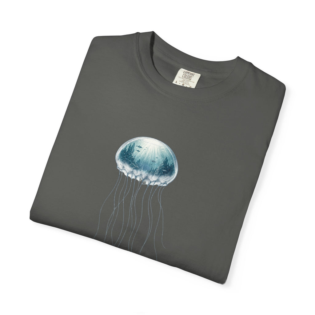 Into the Drift I Flow Shirt, Jellyfish Double Exposure Tee, Ocean Diver Sea Life Gift, Nautical Marine Sweatshirt
