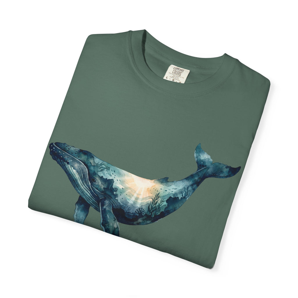 Whale Deep Ocean Graphic T-Shirt — "Into the Deep I Sing" Ocean Graphic Tee