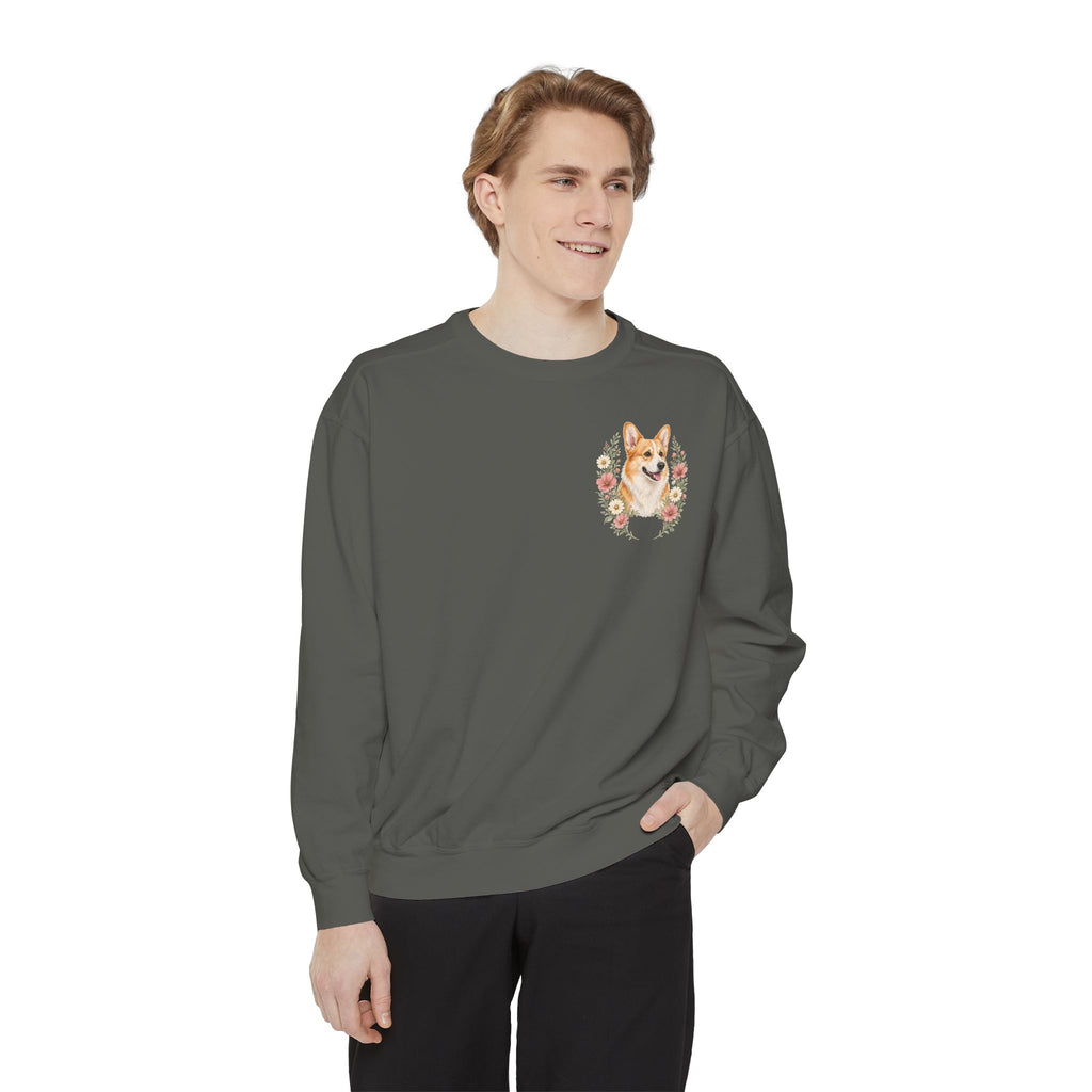 Corgi Mom Shirt, Corgi Mama Tee, Dog Mom Gift, Wildflower Corgi Lover Sweatshirt, Cute Dog Owner Gift