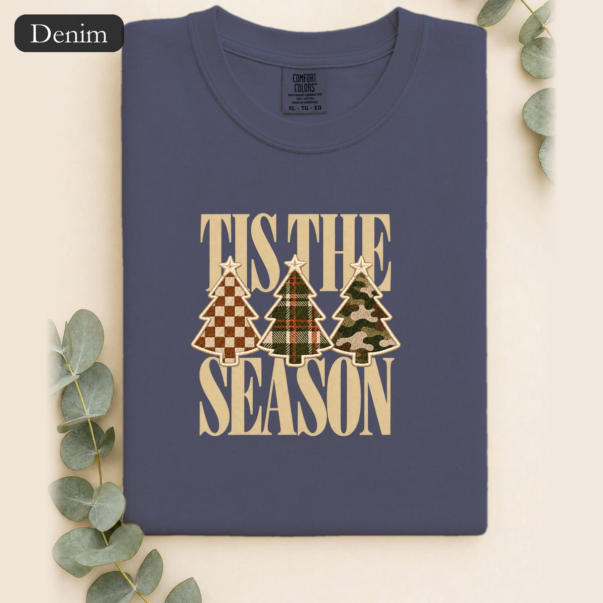 Plaid Woodland Christmas Trees Shirt | Holiday Tree Trio Tee
