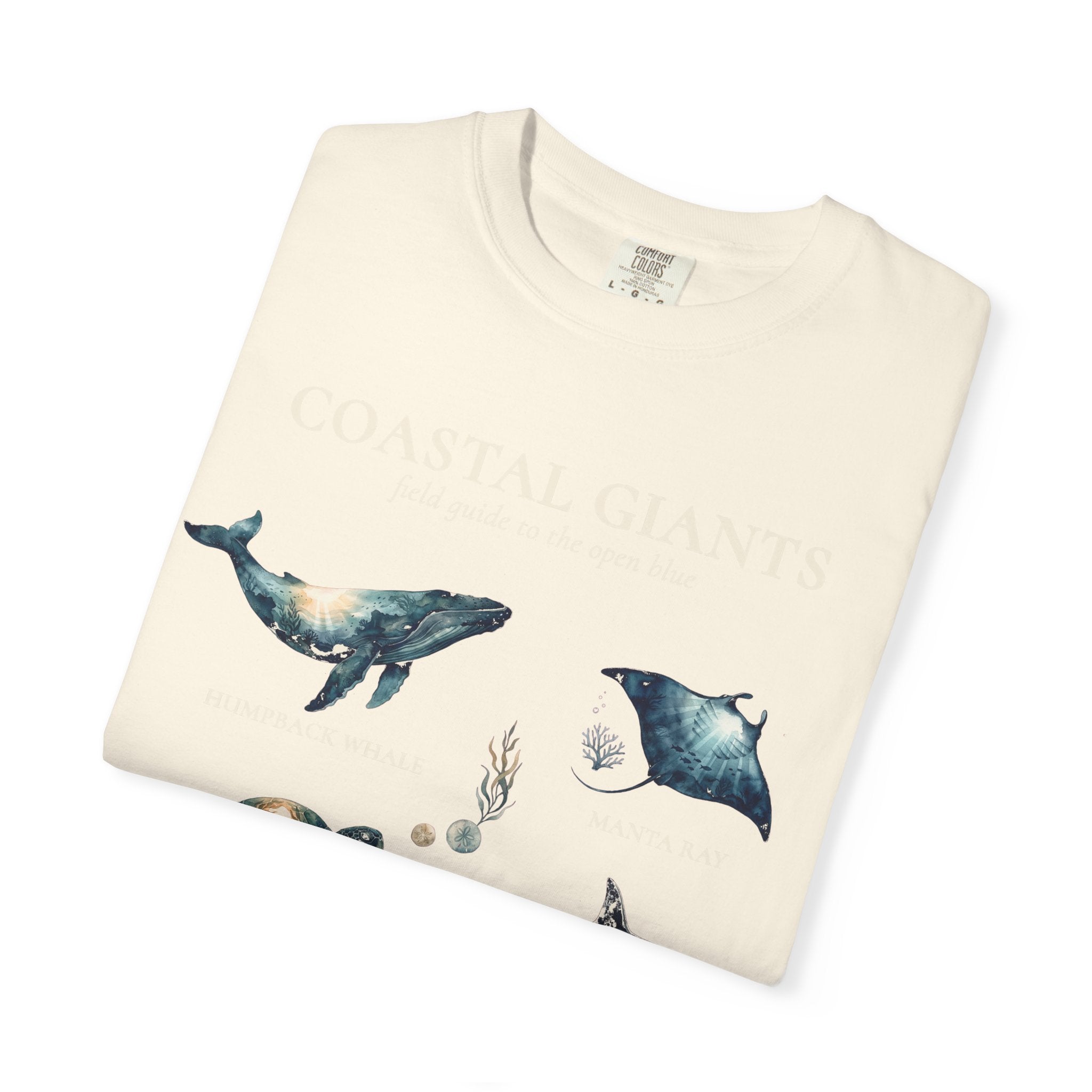 Vintage Ocean Creatures Sweatshirt, Marine Life Field Guide Crewneck, Whale Octopus Sea Turtle Ocean Lover Gift