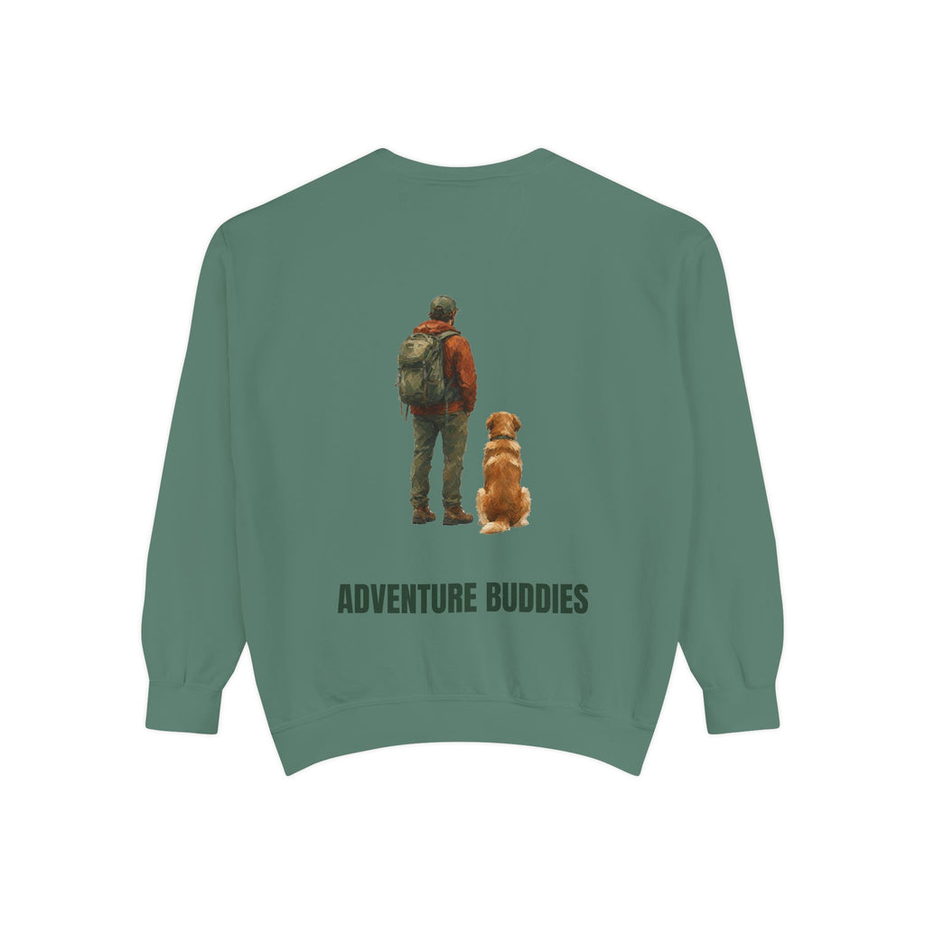 Adventure Buddies Shirt, Dog and Human Hiking Tee, Matching Dog Owner Gift, Painterly Outdoor Sweatshirt
