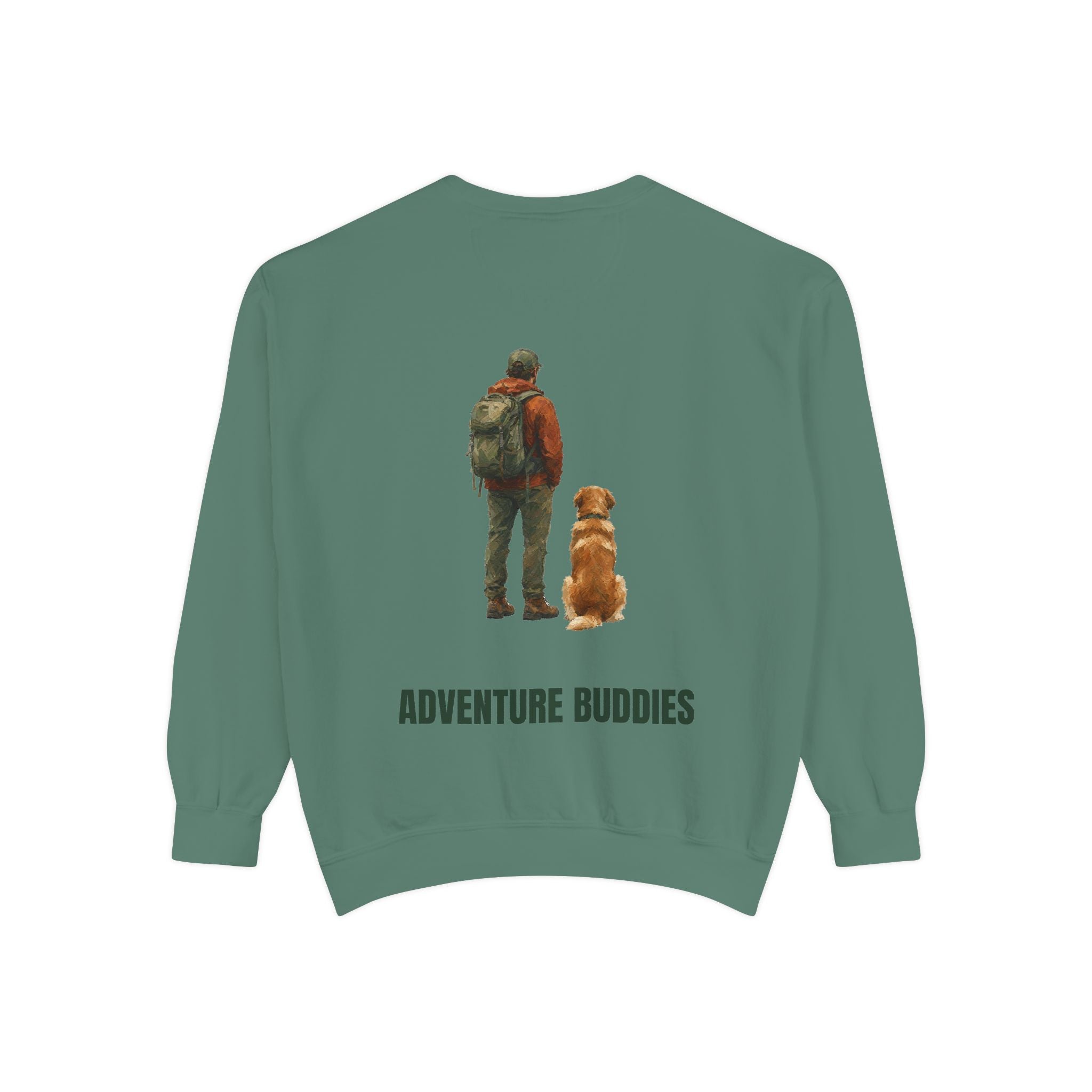 Adventure Buddies Shirt, Dog and Human Hiking Tee, Matching Dog Owner Gift, Painterly Outdoor Sweatshirt