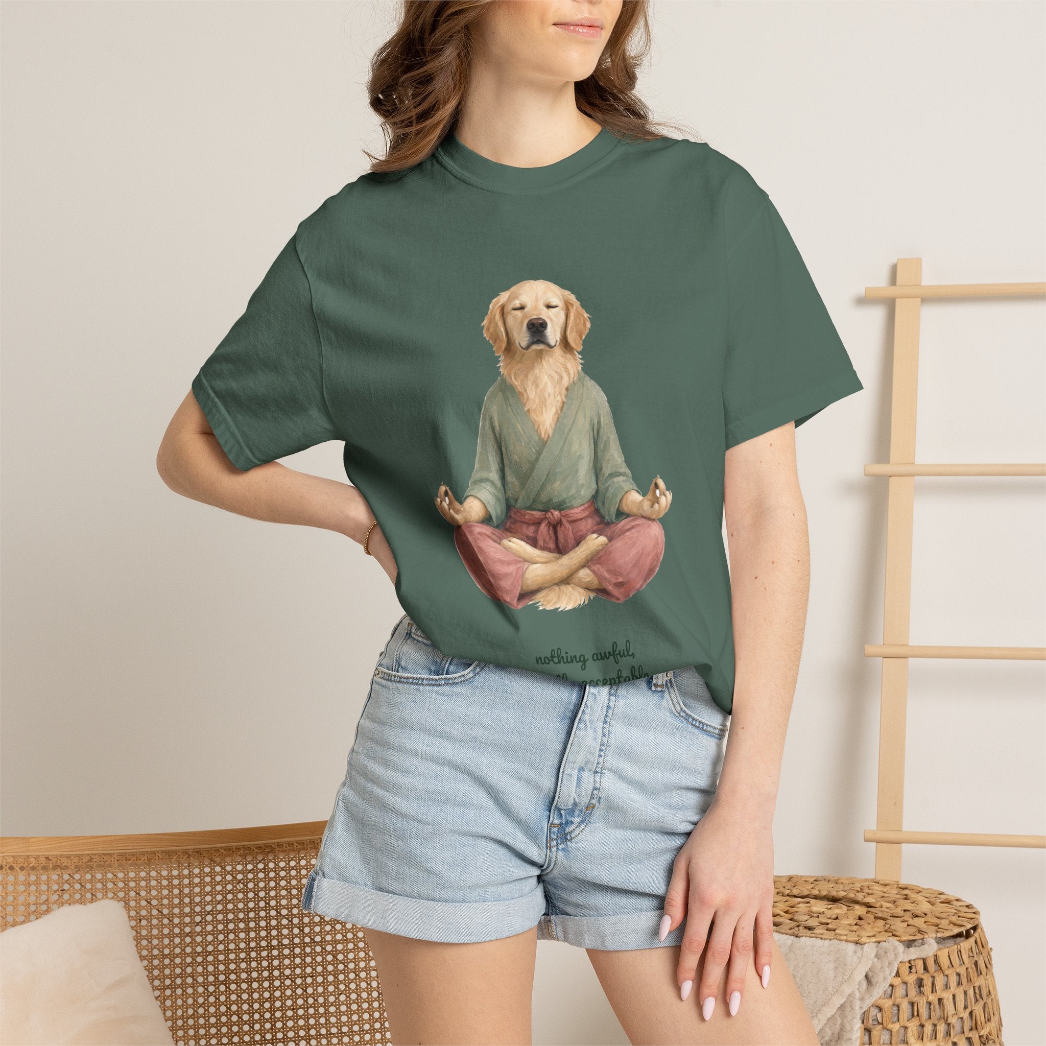 Yoga Dog Shirt, Namaste Zen Dog Tee, Funny Meditation Dog Mom Gift, Painterly Dog Lover Sweatshirt