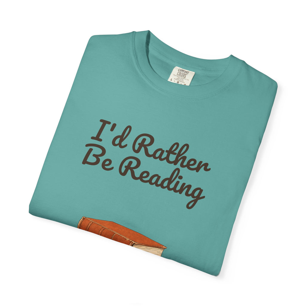 I'd Rather Be Reading Shirt, Book Lover Tee, Bookish Reader Gift, Cozy Sunflower Reading Sweatshirt