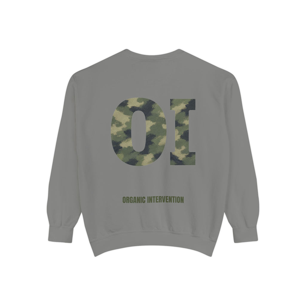 Organic Intervention Camo Shirt, OI Monogram Anti-Algorithm Tee, Streetwear Camo Graphic Gift, Bold Statement Sweatshirt