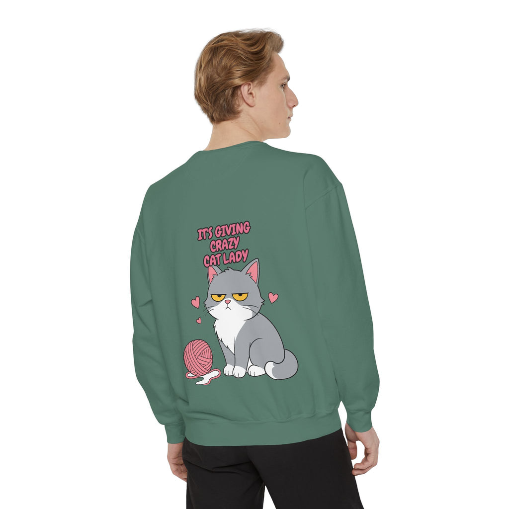 It's Giving Crazy Cat Lady Shirt, Grey Cat Mom Tee, Cat Lover Gift, Funny Cat Owner Sweatshirt