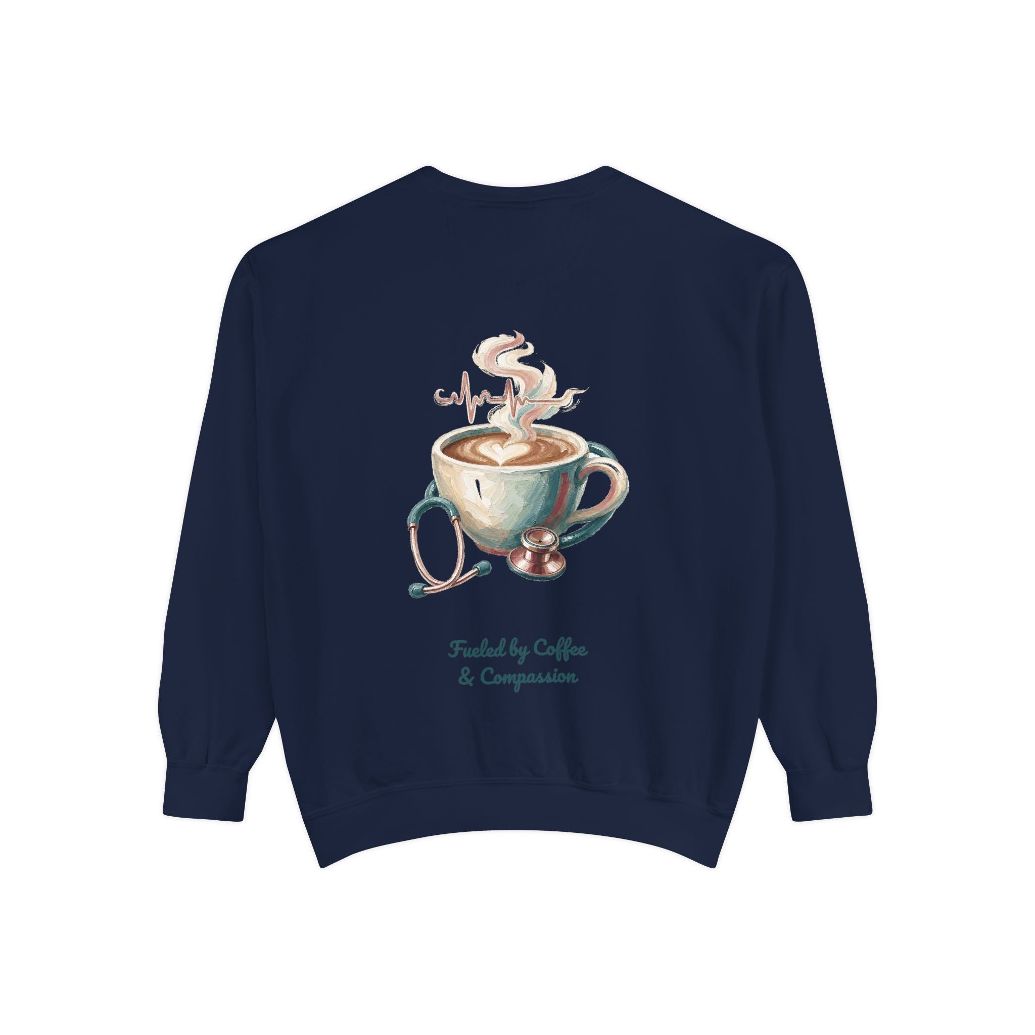 Nurse Shirt, Fueled by Coffee and Compassion Tee, Nurse Week RN Gift, Painterly Nurse Coffee Sweatshirt