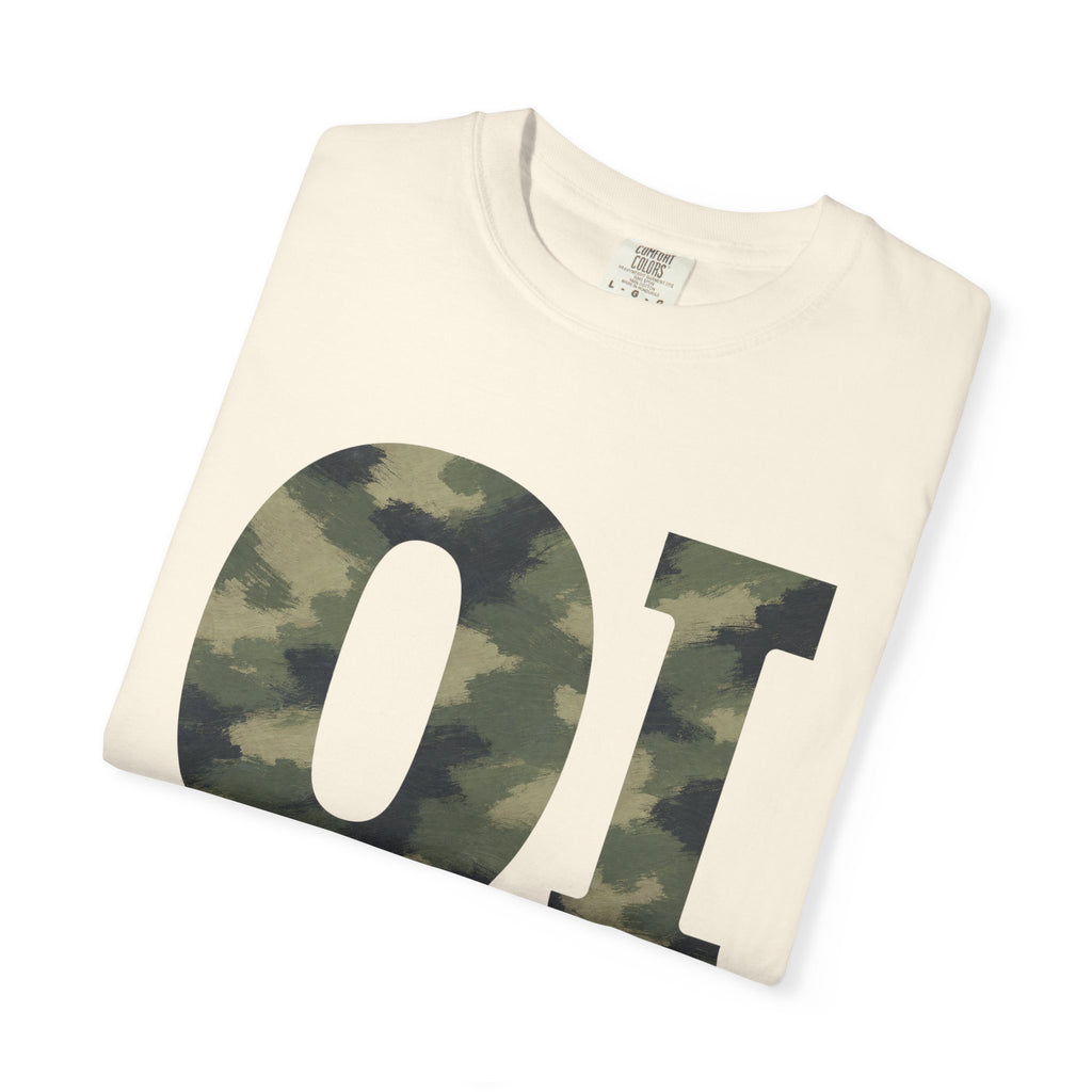 Organic Intervention Camo Hoodie, OI Monogram Anti-Algorithm Sweatshirt, Streetwear Camo Graphic Gift, Bold Statement Hoodie