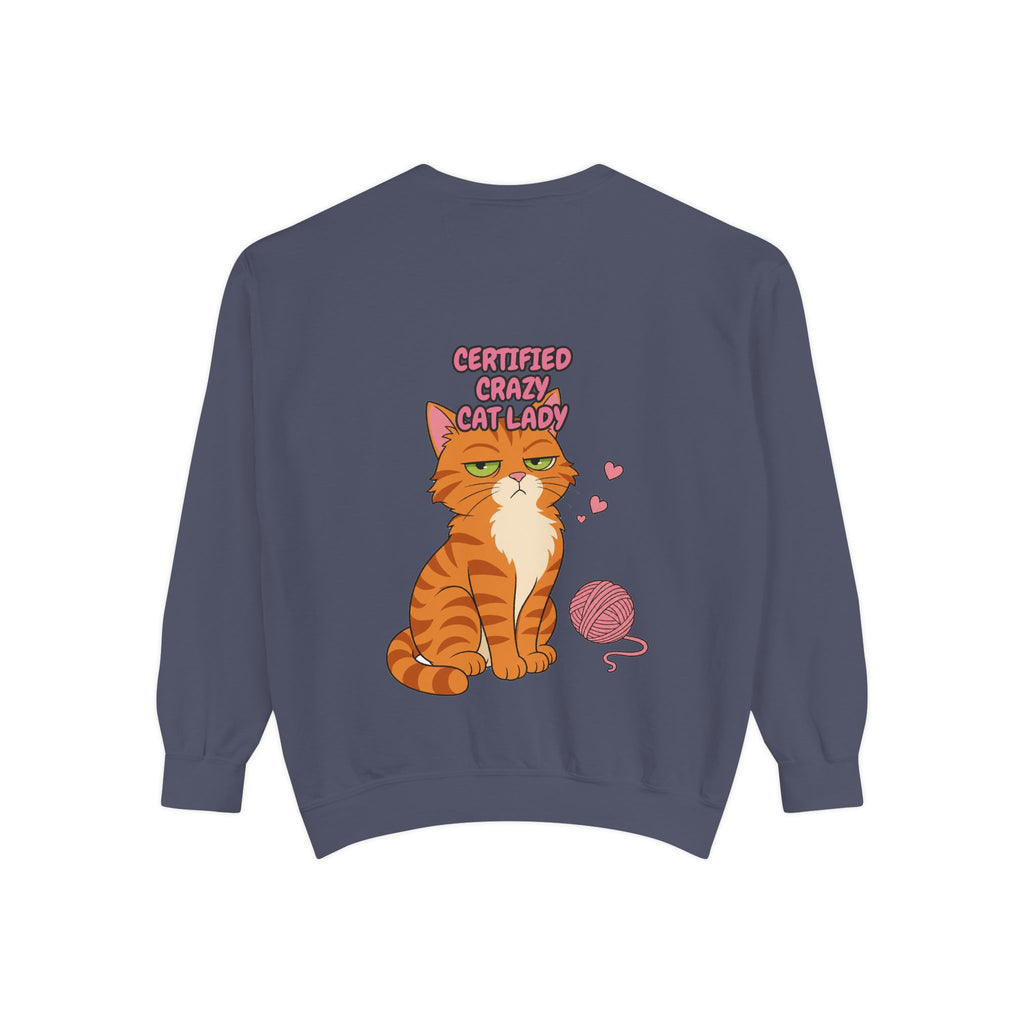 Certified Crazy Cat Lady Shirt, Orange Cat Mom Tee, Ginger Cat Lover Gift, Funny Cat Owner Sweatshirt