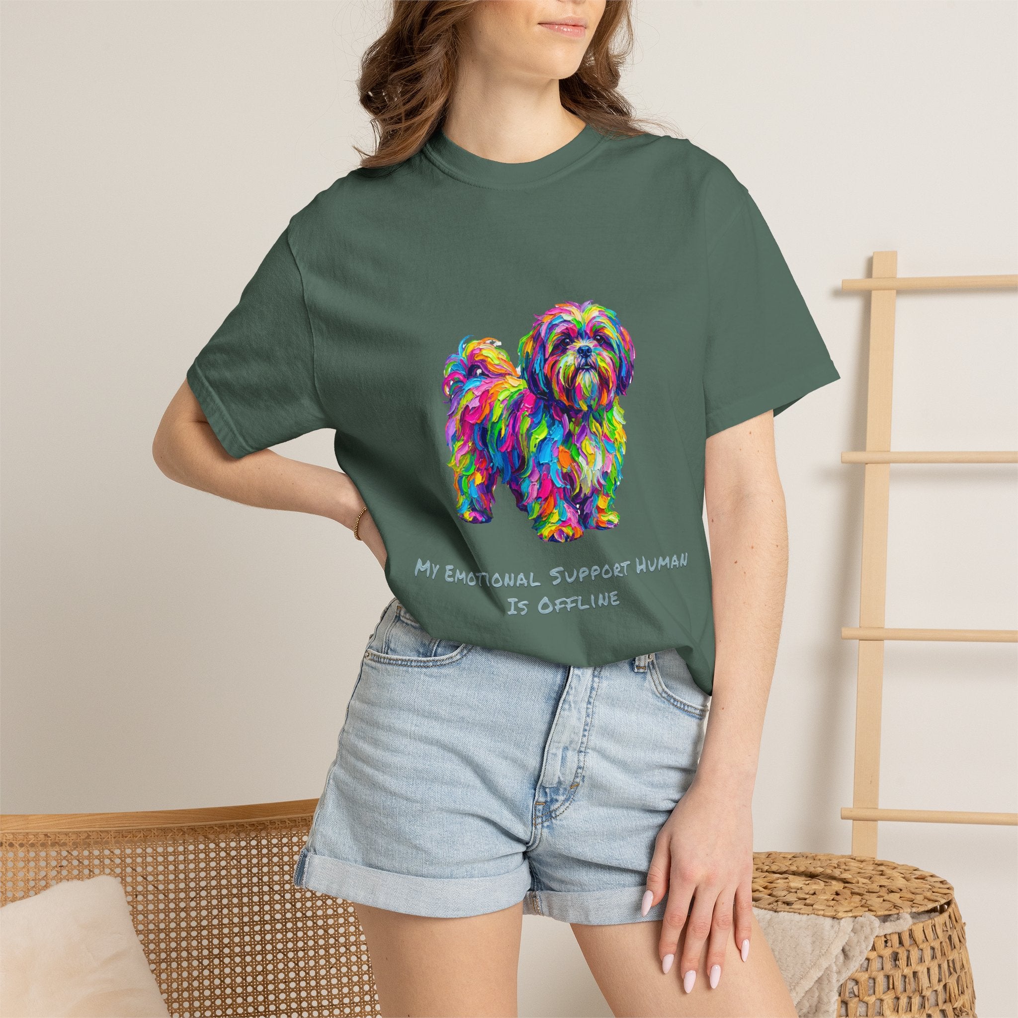 Emotional Support Dog T-Shirt — My Emotional Support Human Is Offline