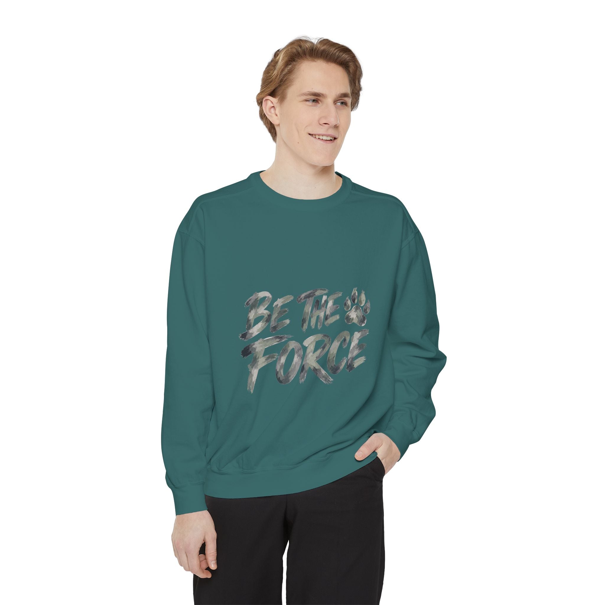 Be The Force Shirt, Camo Motivational Tee, Inspirational Encouragement Gift, Positive Vibes Paw Print Sweatshirt