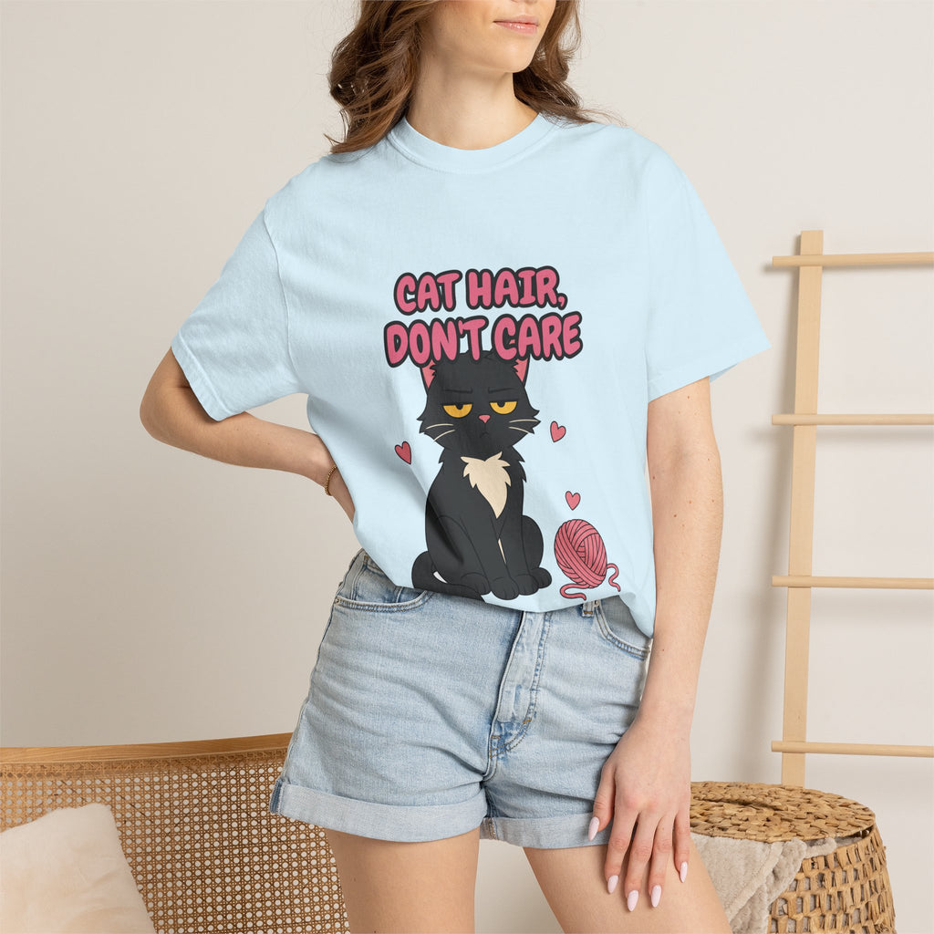 Cat Hair Don't Care Shirt, Funny Cat Mom Tee, Cat Lover Gift, Cat Owner Sweatshirt