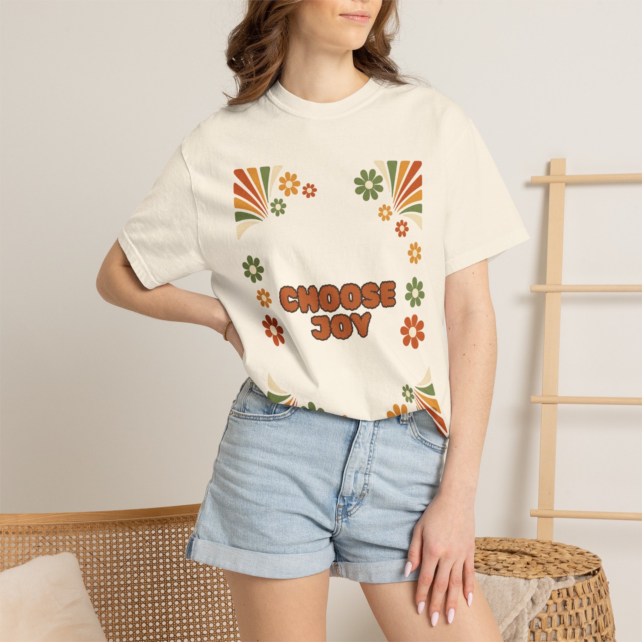 Choose Joy Shirt, Retro Groovy Tee, 70s Aesthetic Gift, Positive Affirmation Sweatshirt