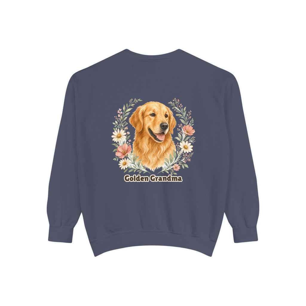 Golden Retriever Grandma Shirt, Golden Grandma Tee, Dog Grandma Gift, Wildflower Dog Lover Sweatshirt