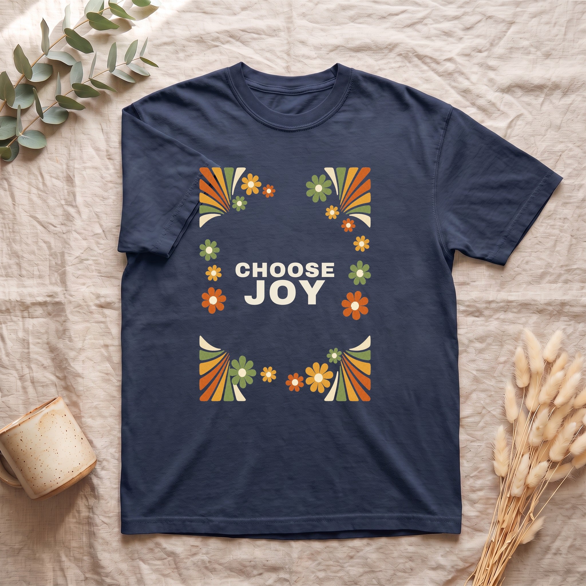 Choose Joy Shirt, Retro Groovy Tee, 70s Aesthetic Gift, Positive Affirmation Sweatshirt
