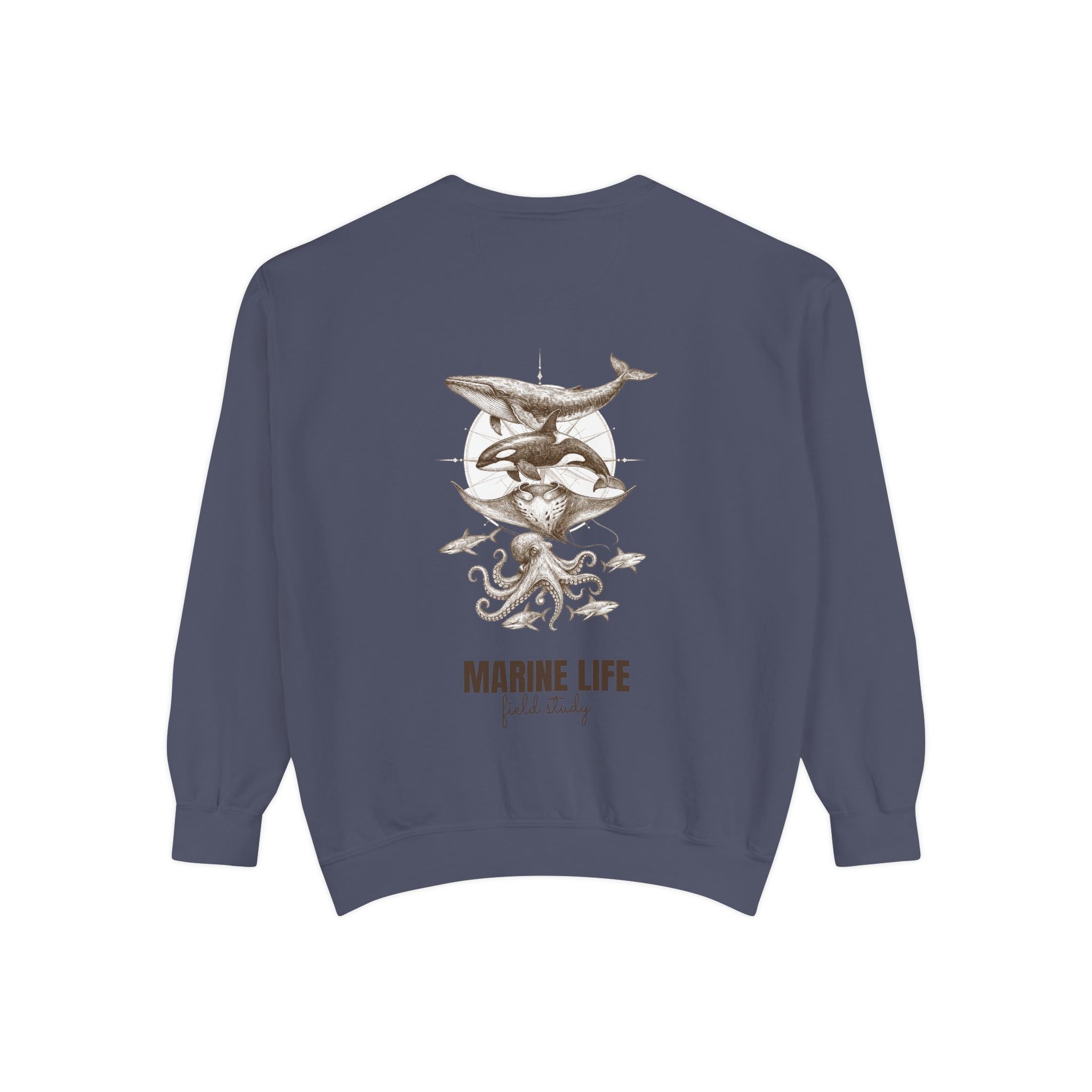 Ocean Life Sketch Shirt, Vintage Marine Animals Tee, Sailor Journal Sea Life Gift, Nautical Ocean Lover Sweatshirt