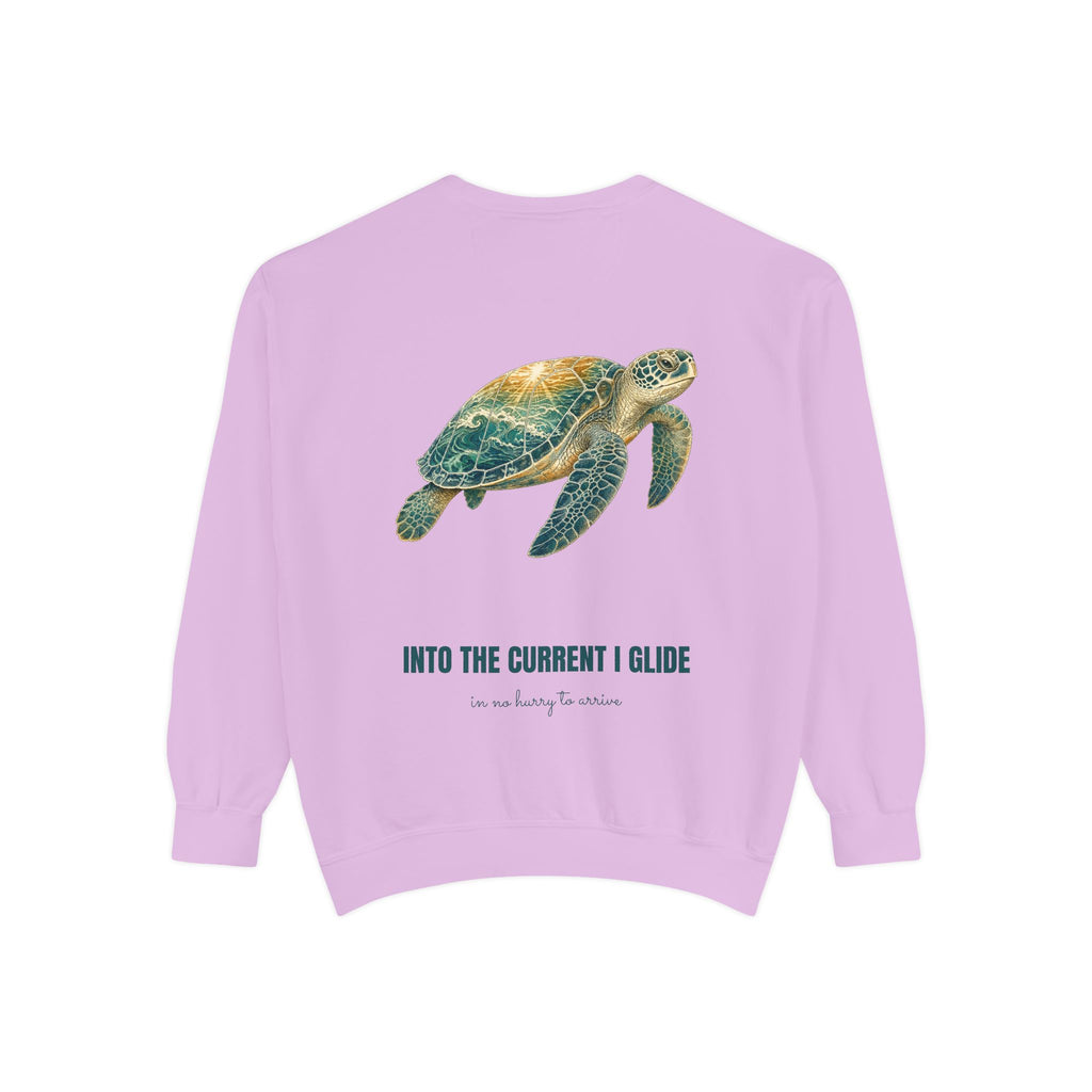 Into the Current I Glide Shirt, Sea Turtle Double Exposure Tee, Ocean Lover Marine Life Gift, Beach Nautical Sweatshirt