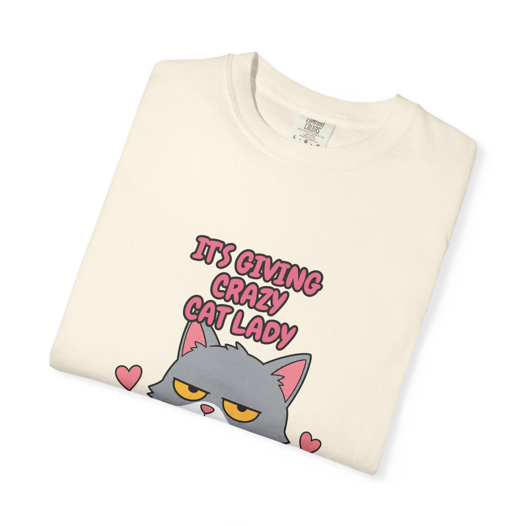 It's Giving Crazy Cat Lady Shirt, Grey Cat Mom Tee, Cat Lover Gift, Funny Cat Owner Sweatshirt