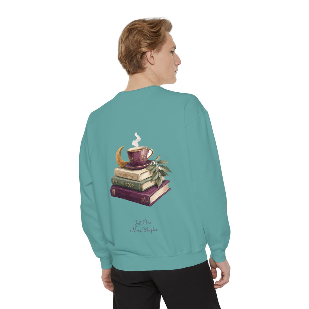 Just One More Chapter Shirt, Bookish Reader Tee, Book Lover Cozy Gift, Painterly Reading Sweatshirt