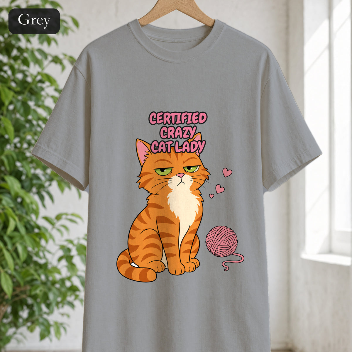 Certified Crazy Cat Lady Shirt, Orange Cat Mom Tee, Ginger Cat Lover Gift, Funny Cat Owner Sweatshirt