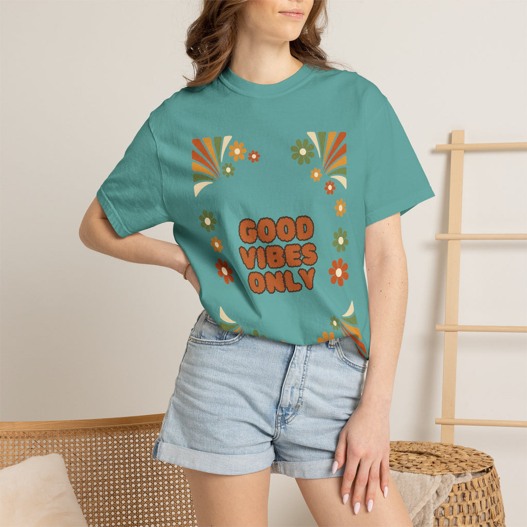 Good Vibes Only Shirt, Retro Groovy Tee, 70s Aesthetic Gift, Positive Affirmation Sweatshirt