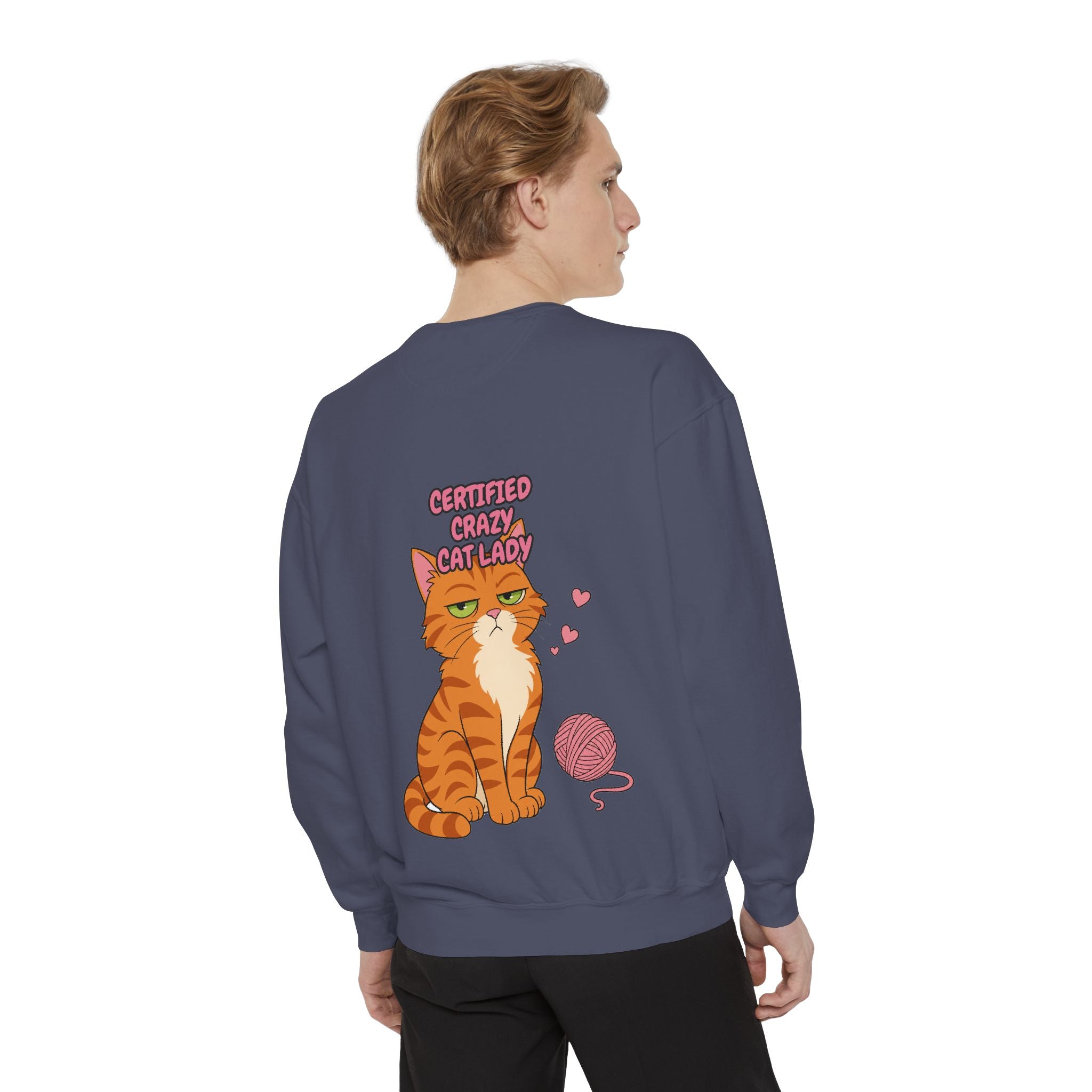 Certified Crazy Cat Lady Shirt, Orange Cat Mom Tee, Ginger Cat Lover Gift, Funny Cat Owner Sweatshirt
