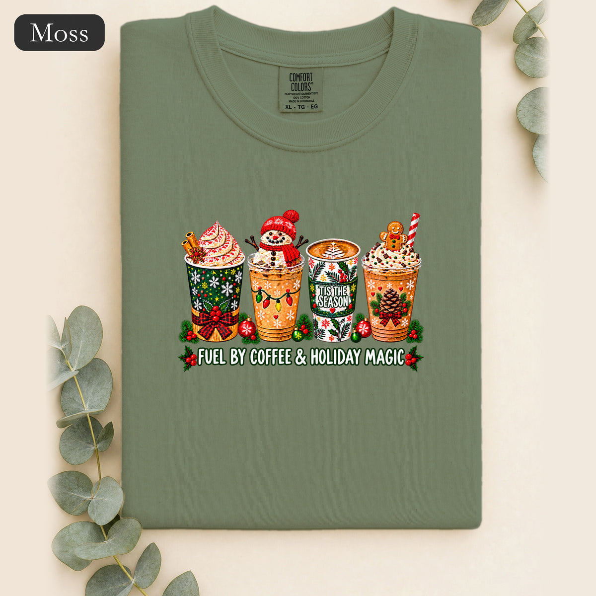 Cozy Holiday Coffee Cocoa Graphic Shirt | Winter Drink Design