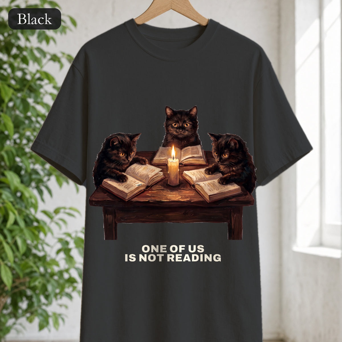 Book Club Cats Shirt, One Of Us Is Not Reading Tee, Funny Book Club Group Tee, Reader Cat Lover Gift